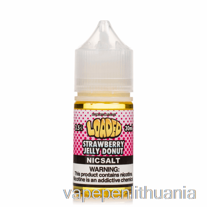 Braškių želė Spurgos - Pakrautos Druskos - Negailestingi Garai - 30ml 50mg Vape Skystis